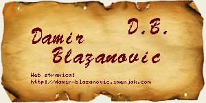 Damir Blažanović vizit kartica